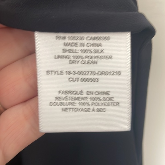 Joie Bethwyn Printed 100% Silk Short-Sleeve Wrap Navy Blue Dress Size XS - Picture 11 of 11